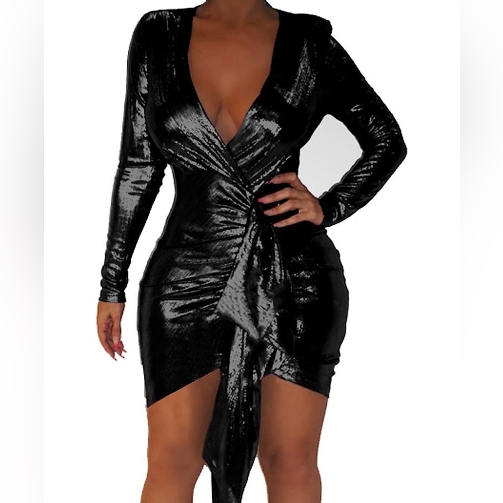 Long sleeve mini dress